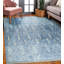 Tapis bleu en laine noué à la main Graceful Marrakech