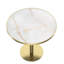Table bistro ronde de 31,5 pouces avec plateau en faux marbre et plateau en métal robuste, facile à assembler, diamètre de la structure en métal robuste-130669777