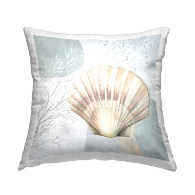 Coussin décoratif coquillage à motif de cercles par Patricia Pinto