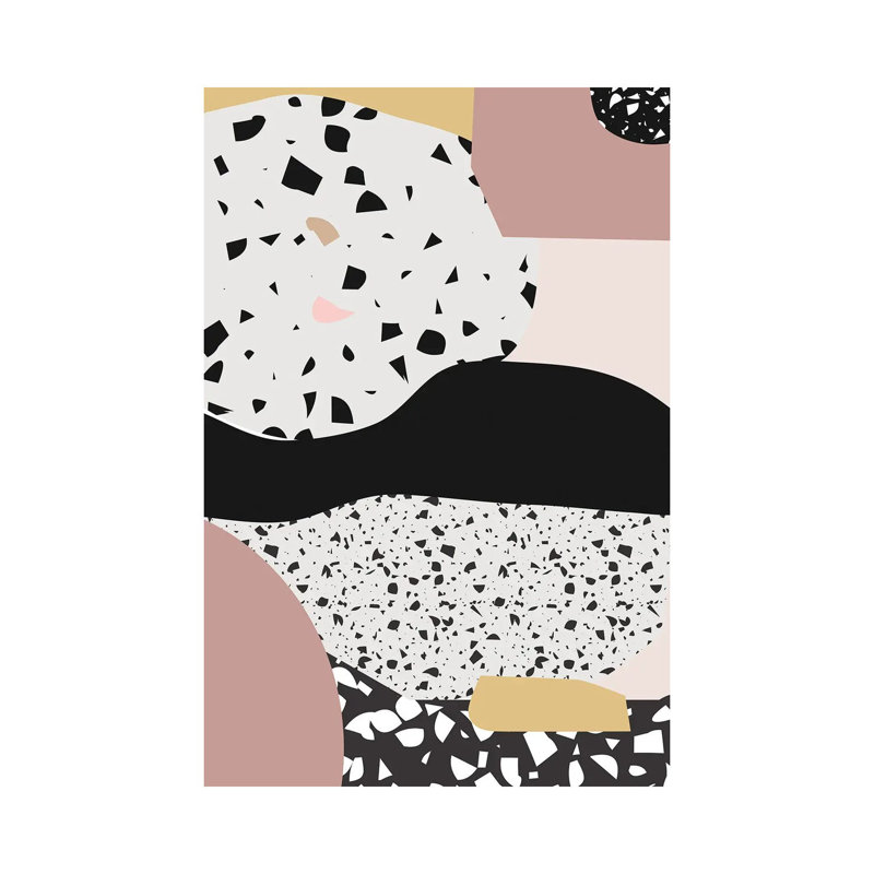 Terrazzo Pink by Mambo Art Studio - Wrapped Canvas Gallery-Wrapped Canvas Giclée, 20.32 cm H x 30.48 cm W