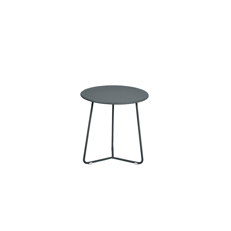 Table d'appoint en acier thermolaqué Cocotte, Gris orage, H 14 po x L 13,5 po x l 13,5 po