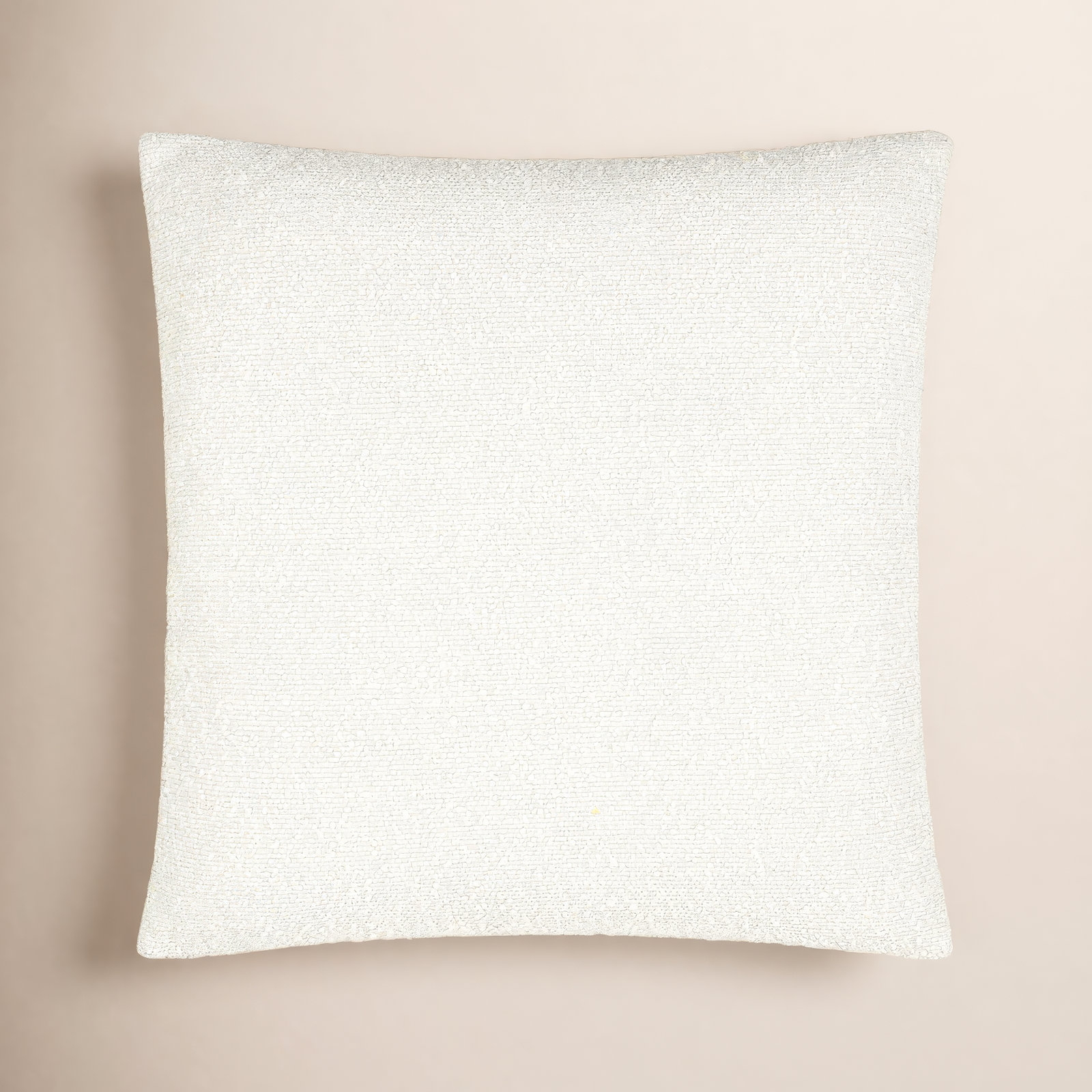 Amalfi Boucle Throw Pillow, 18" x 18", Pillow Cover Only - No Insert, Light White