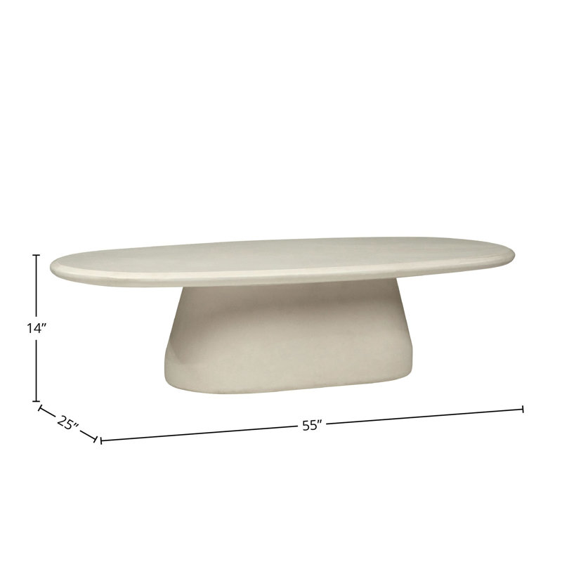Turell Stone/Concrete Outdoor Coffee Table