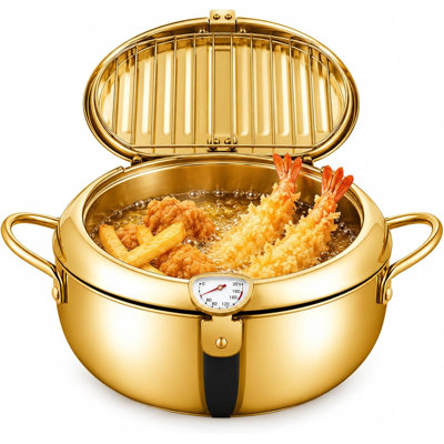 Fryer Pot Stainless Steel Non-Stick Frying Pan