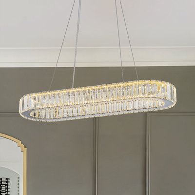 Luxury Oval Led Crystal Kitchen Island