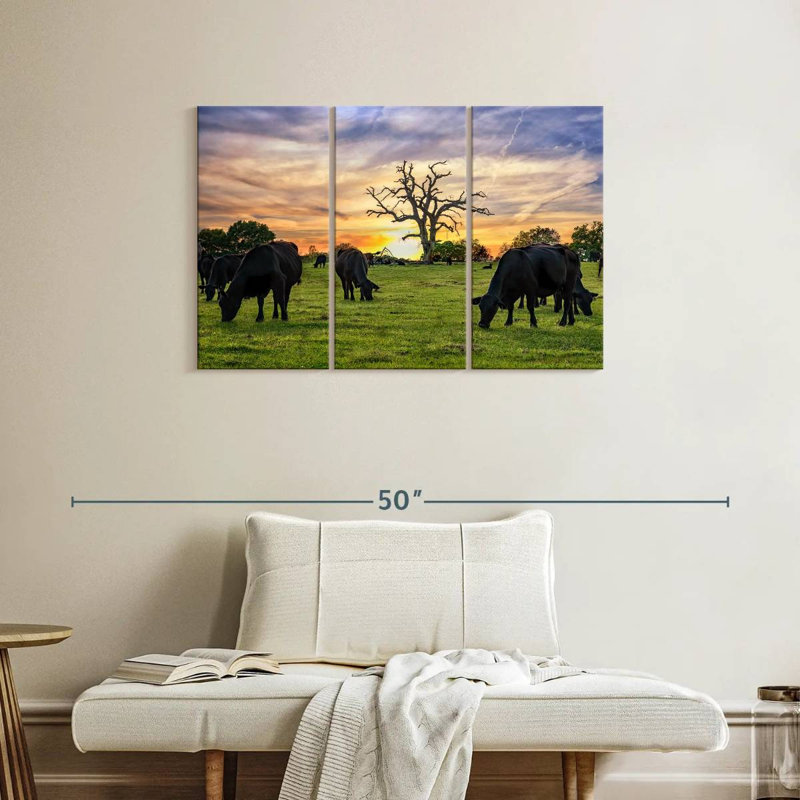 Brampt Grazing Aberdeen Angus, 24" H x 38" W