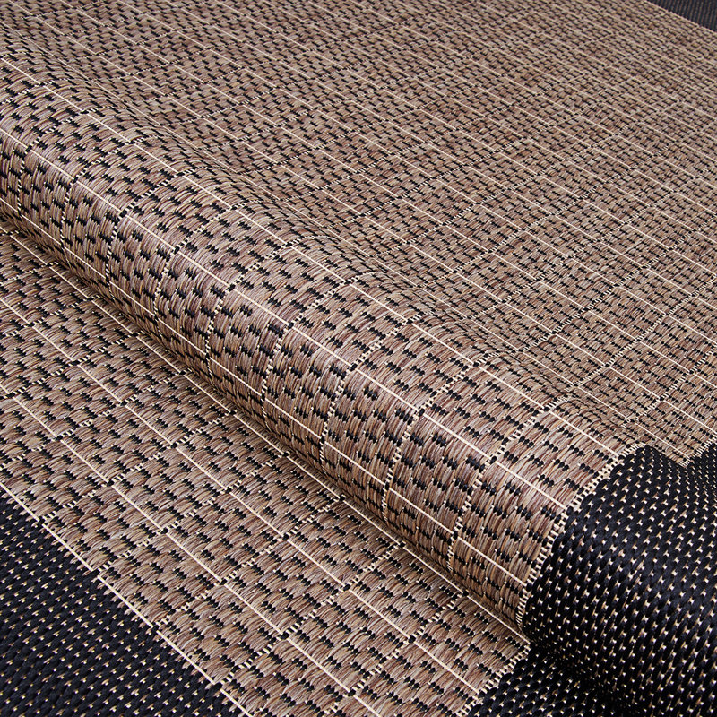 Sania Flatweave Cocoa Black Indoor Outdoor Area Rug, Rectangle 2' x 3'7"