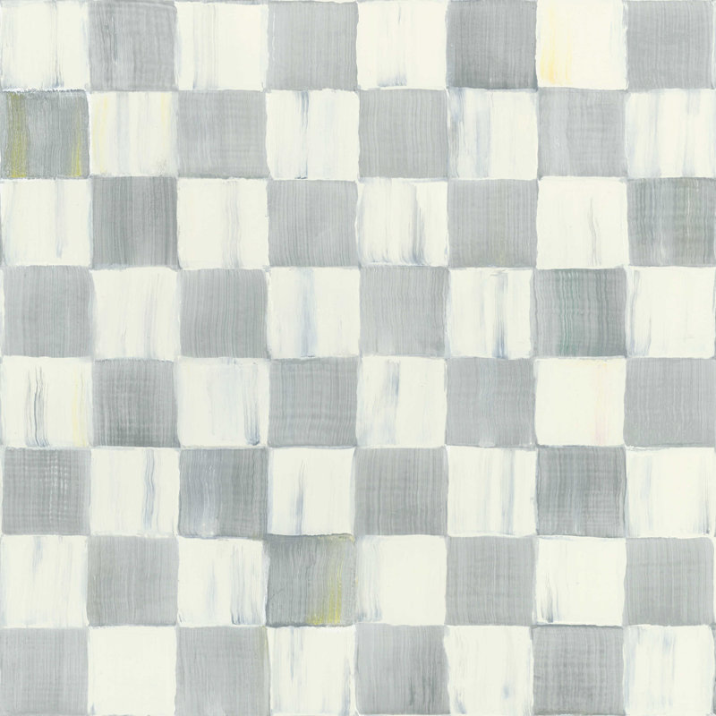 Check Peel & Stick Wallpaper, Gray