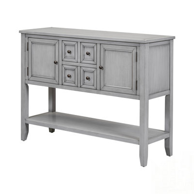 Bouldin Storage Vintage Console Table with Four Small Drawers and Bottom Shelf for Living Rooms, Ample Storage Vintage Console Table