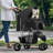 Foldable Pet Stroller, 3 Wheels Folding Carrier Jogger Stroller for Dogs Cats with Canopy and Basket-111302515