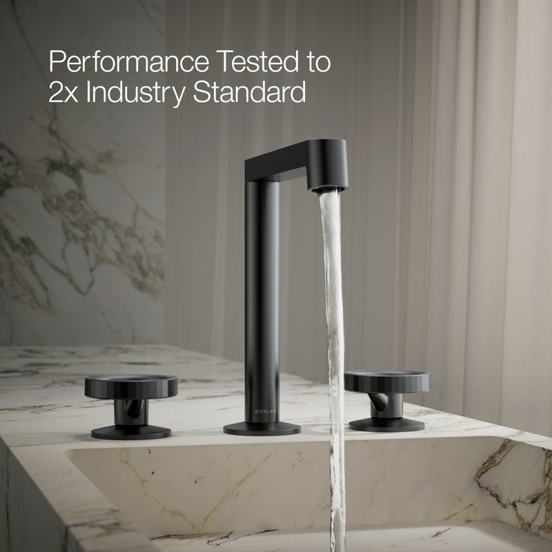 Components™ Bathroom Sink Handles with Industrial Design, Matte Black