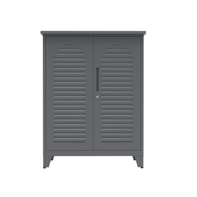 47-inch Tall Metal Tool Storage Cabinet, Suitable For Garages, Warehouses, Gardens, Living Rooms, Bathrooms, And Utility Rooms (slate Gray)