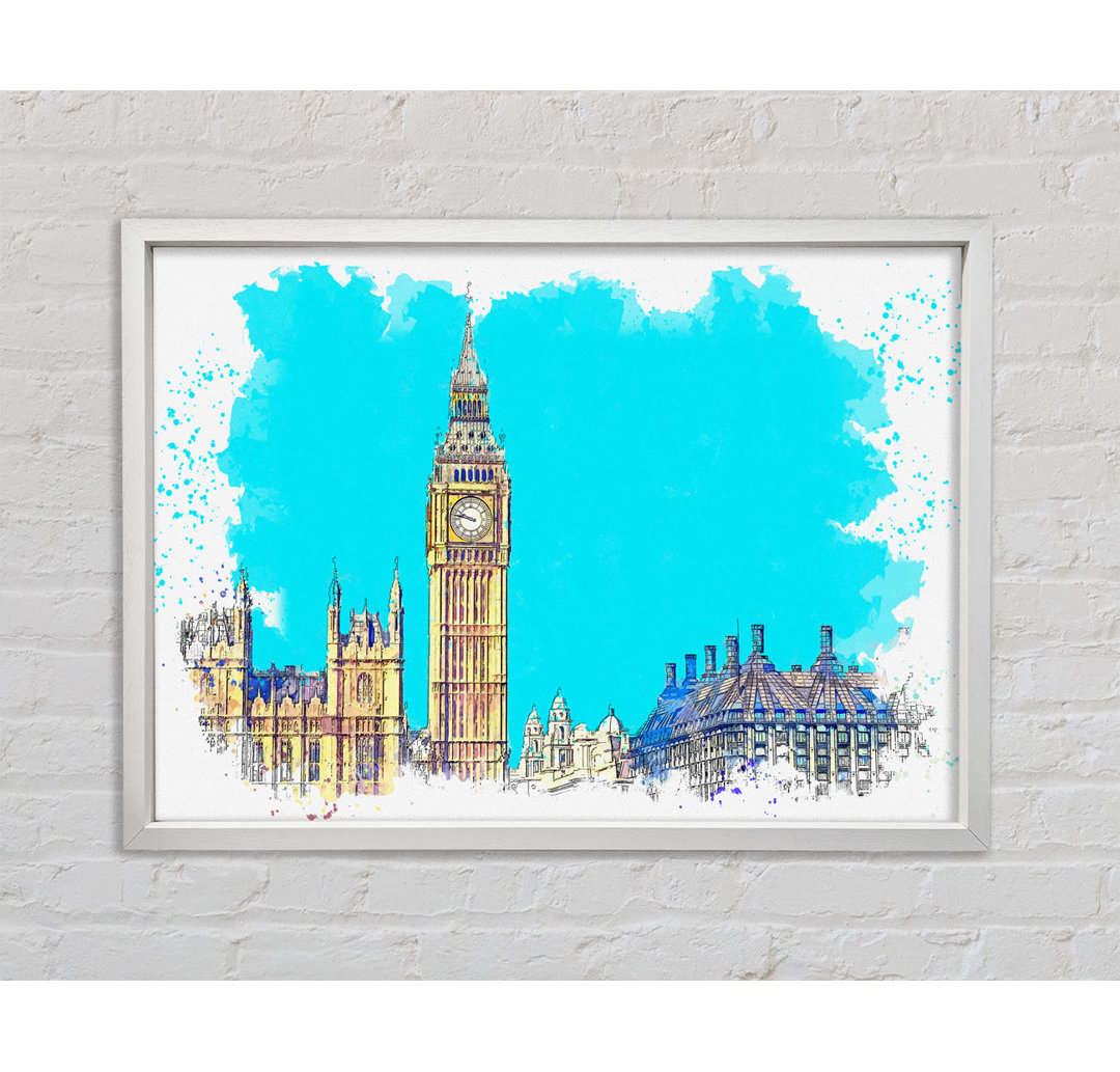 London Big Ben Splatter - Druck