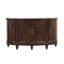 Buffet courbé Orom, 4 portes brun cerise, 66 pouces
