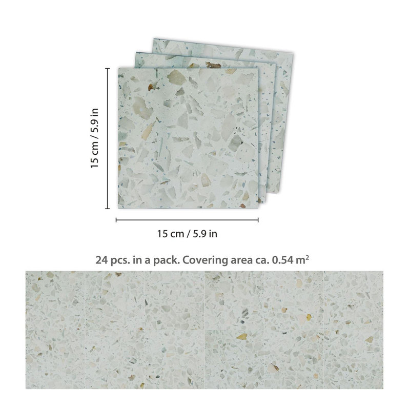 15 x 15cm Aluminum Mosaic Tile