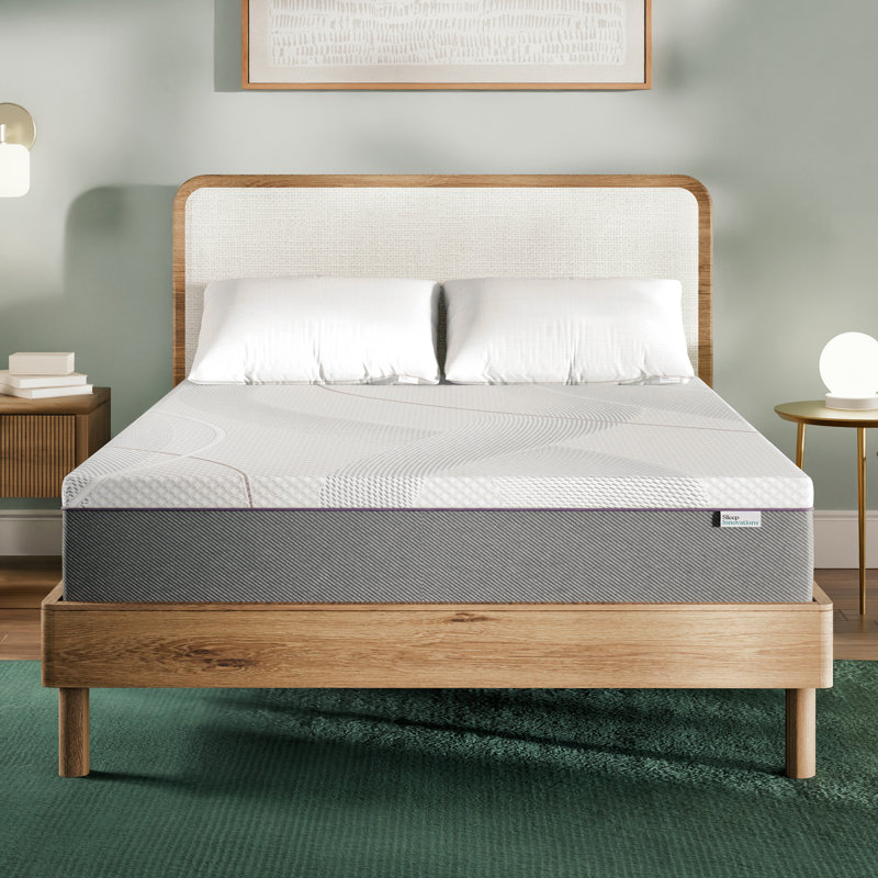 Sleep Innovations Marley 12 Inch Green Tea Gel Memory Foam Mattress, Queen Size, Bed in a Box, Medium Firm Feel, 12, Queen