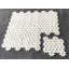 Carreau de mosaïque pour mur et plancher en marbre blanc et métal doré 4 po x 4 po Thassos