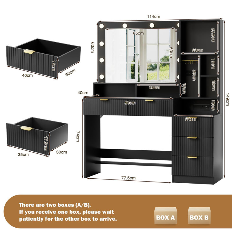Dressing Table, Black