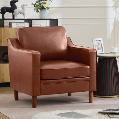 32" W Modern Soft Faux Leather Chair