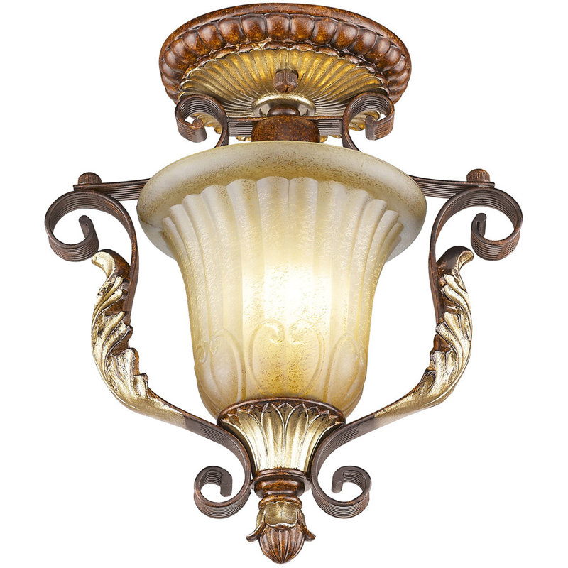 Alborz Glass Semi Flush Mount