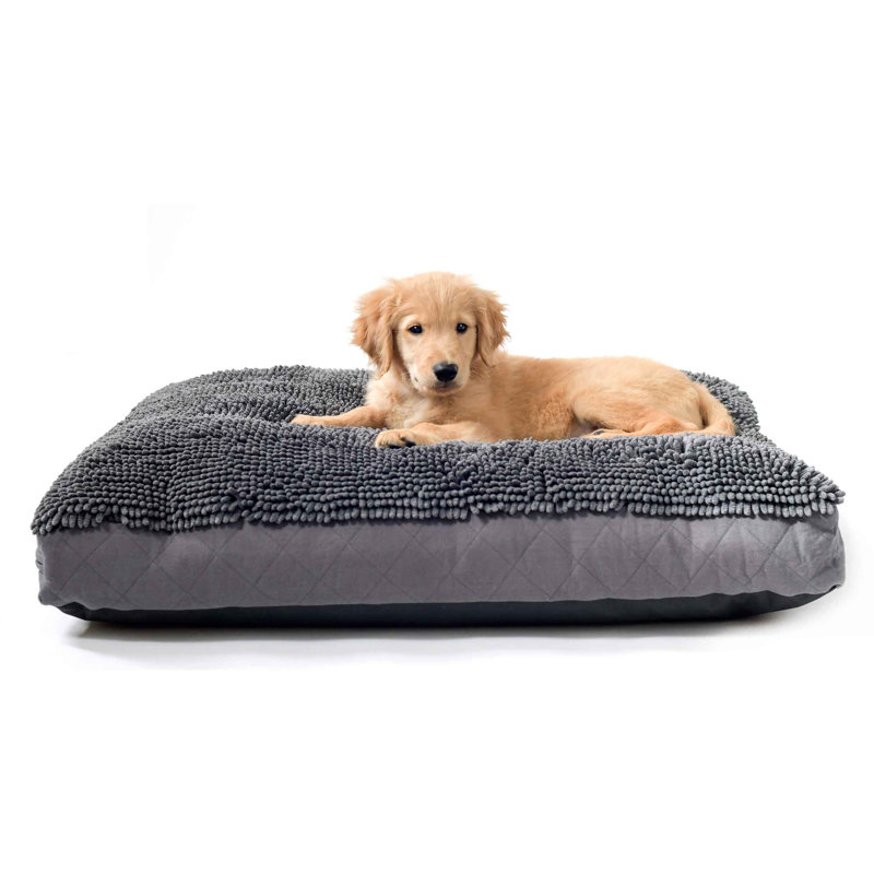 Lit pour animaux en polyester DGS Pet Products, L 48 po x P 36 po x H 4 po, Très grand, Gris froid