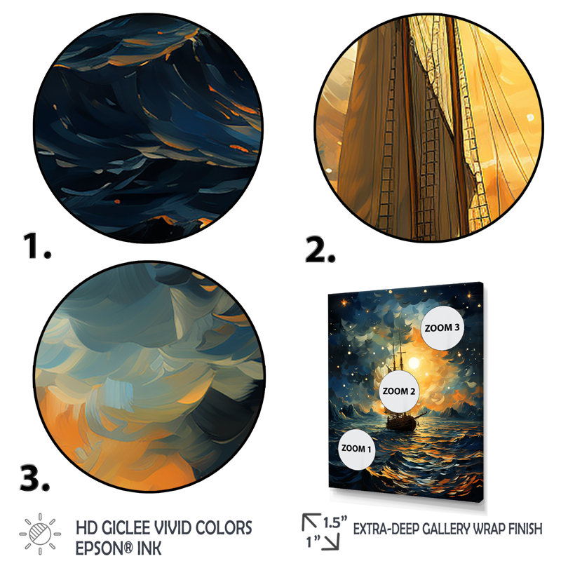 Clair de lune, voilier Horizon I, Cadre simple blanc, H 44 po x l 34 po x P 1,5 po