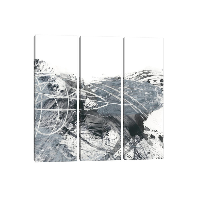 Scribble Out II - ensemble d'art mural sur toile tendue (ensemble de 3)