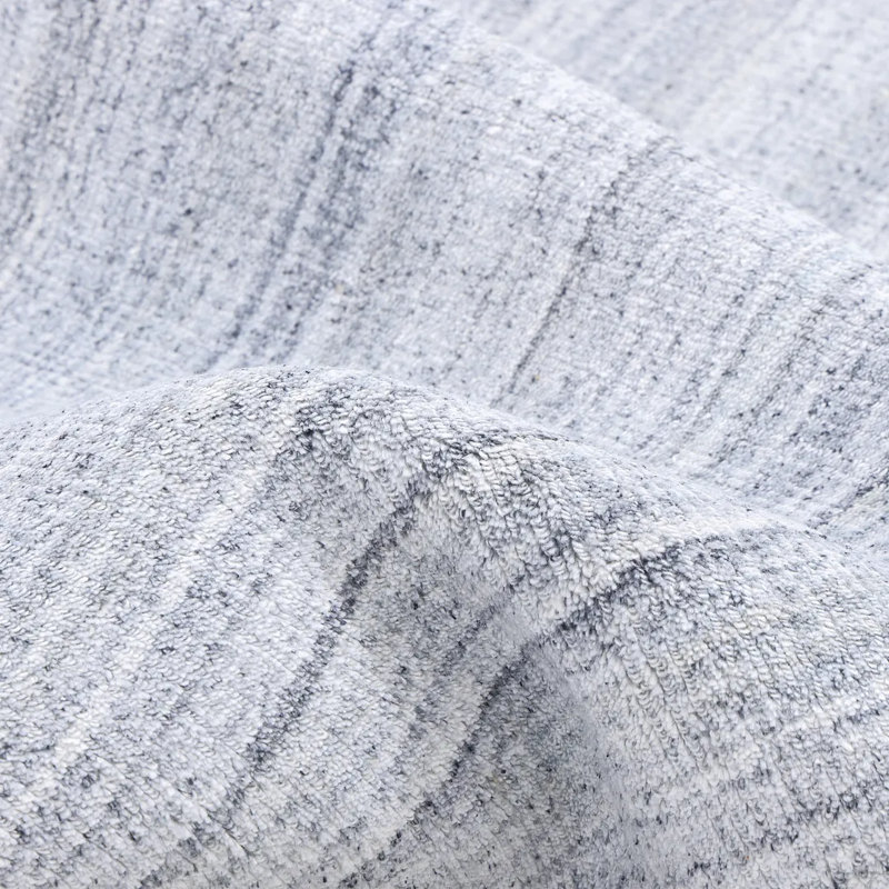 Chrisha Abstract Area Rug in Gray/White, Rectangle 5' x 8'