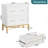 31.49-Inches Modern White & Gold 2-Drawer Lateral File Cabinet, Wood Filing Storage Cabinet For Letter/Legal/A4 Files, Printer Stand With Anti-Tilt & Safety Features For Home Office