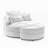 51.2" Oversized Recliner Chair Upholstered Sofa With Storage Ottoman-1081161927