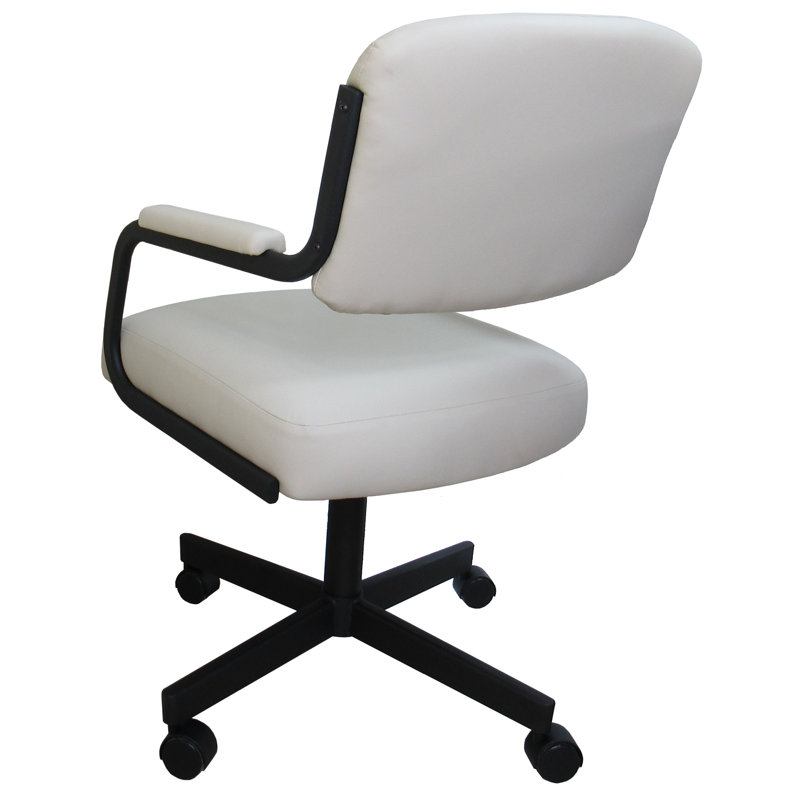 Chaise avec accoudoirs en métal Craner, Beige océan, Brun
