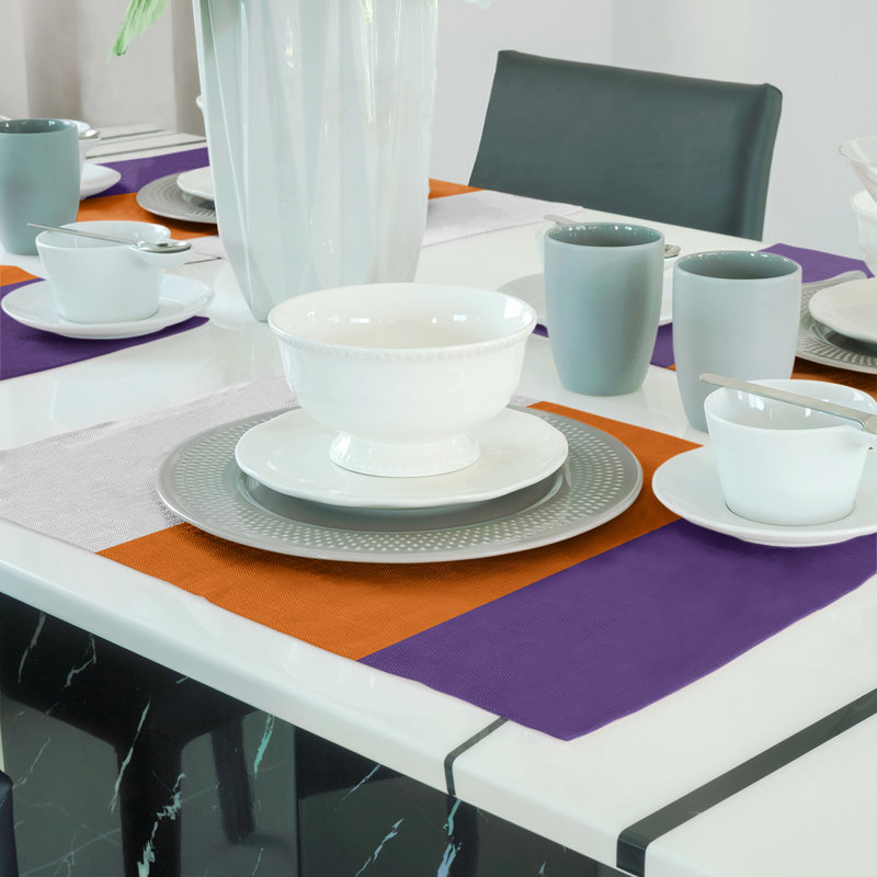 Récapitulatif de 18 po Clemson, Blanc / Orange, Polyester sergé