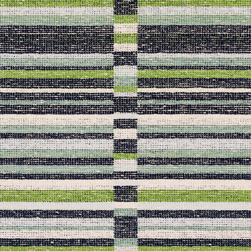 Tierra Stripe Fabric, Green/Blue