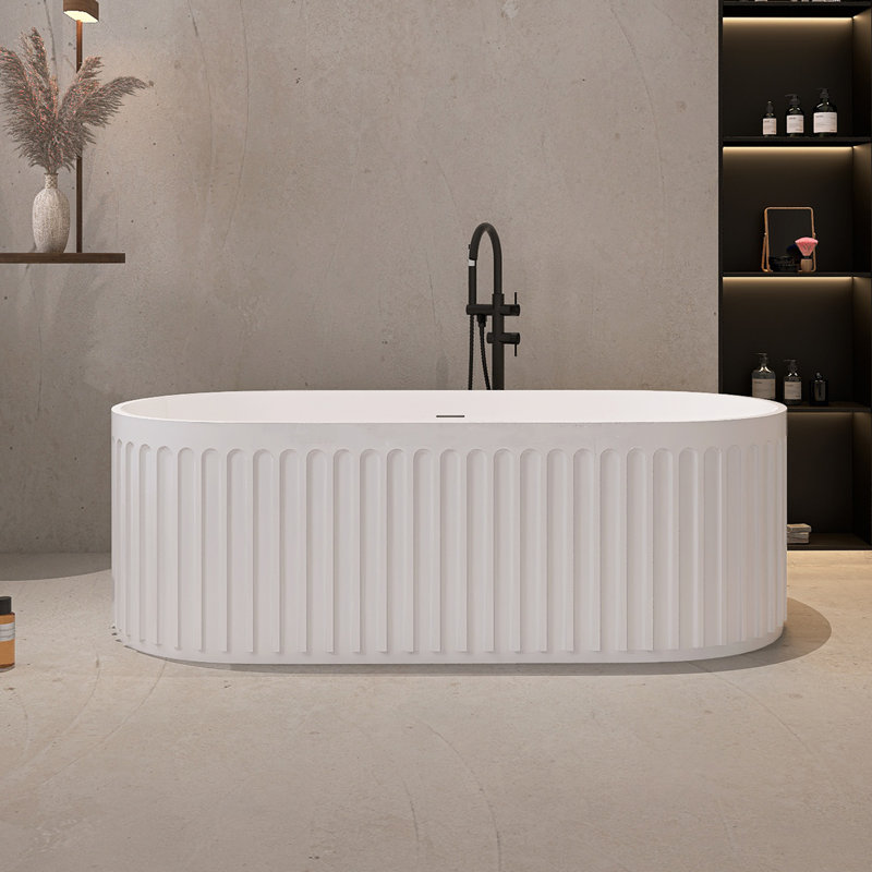 Baignoire de trempage autoportante 67 po à surface solide 67 po