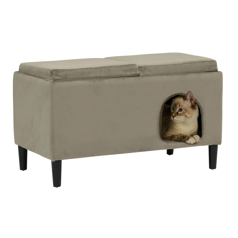 Diamantoula Polyester Pet Bed, Beige