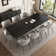 Homeira  62.9" to 94.4" Extendable Dining Tables for 6 to 10 -   Rectangle  Sintered stone Dining Table
