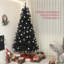 Arbre de Noël 6 pi avec sapin de Noël artificiel non éclairé avec branches réalistes, sapin de Noël avec 618 pointes, noir-107091505