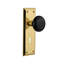 New York Plate with Decorative Keyhole and Black Porcelain Door Knob-1577384262