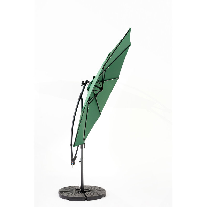 Parasol d'extérieur à DEL 10 pi, Vert foncé