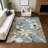 Machine Washable Indoor/Outdoor Millner ACN2260 Floral Rug-469665209