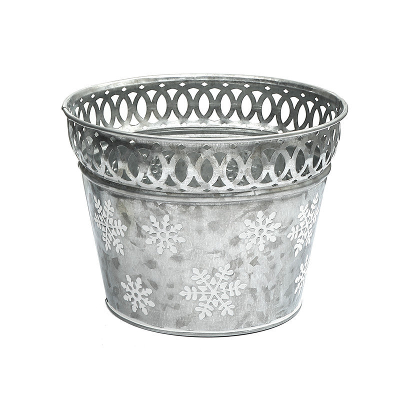 Pot à fleurs galvanisé Temeka