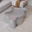 Table basse de luxe en acier inoxydable de 39,4 po - Table de centre moderne en forme de couronne pour le salon, gris