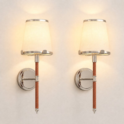 18.4Inch Armed Wall Sconce With Empire Shade