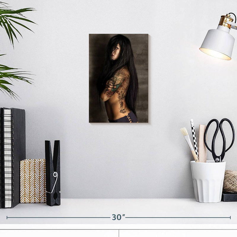 Senne Buddha Tattoo, 12" H x 8" W