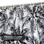 Rideau de douche monochrome à motif de palmiers tropicaux noirs avec 12 crochets-1996045916