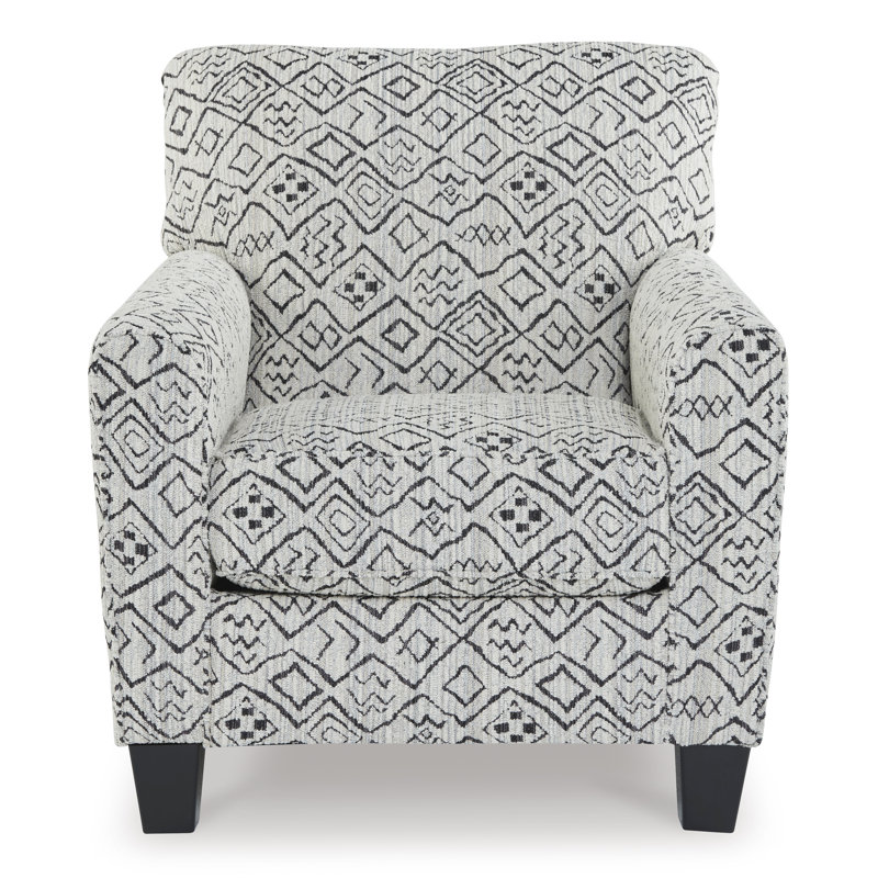 Fauteuil d'appoint Harmaning, Noir / tissu crème