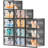 Large Shoe Storage Box,12 Pcs Shoe Box Plastic Stackable, Shoe Organizer Containers With Lids,Fit UK 12-161761122