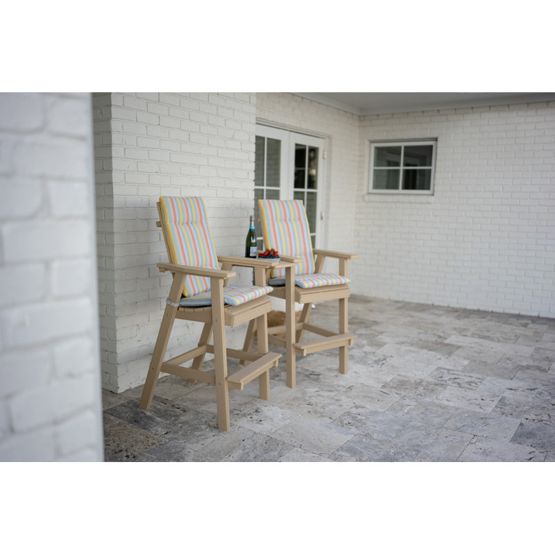 SOL Outdoor Bar Stool, Nature, Black