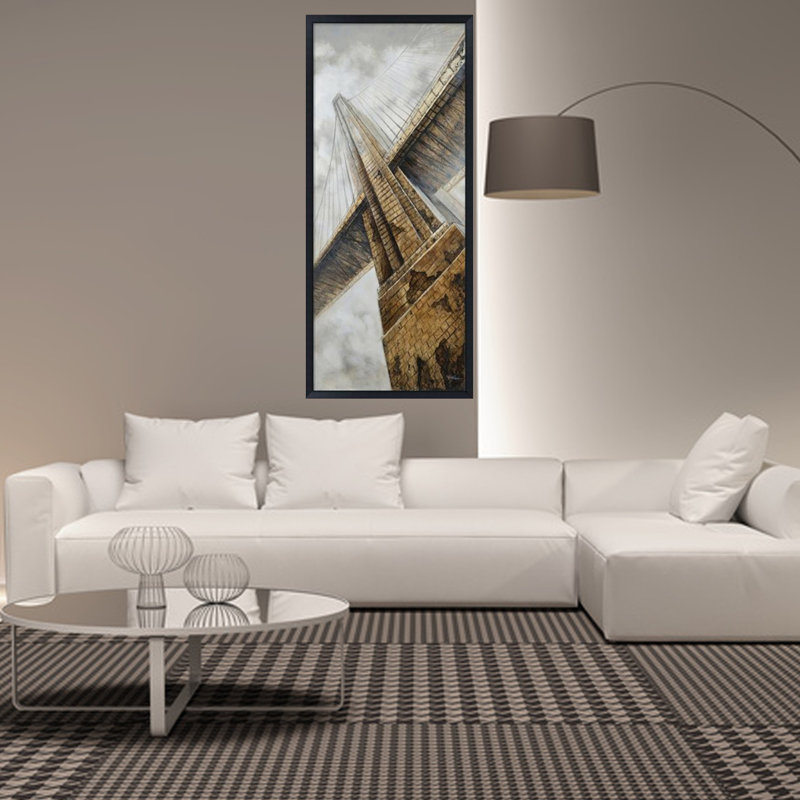 «Golden Gate Bridge» - Cadre flottant, reproduction d'art sur toile