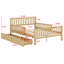Lit plateforme contemporain en bois avec garde-corps et tiroirs-126553069